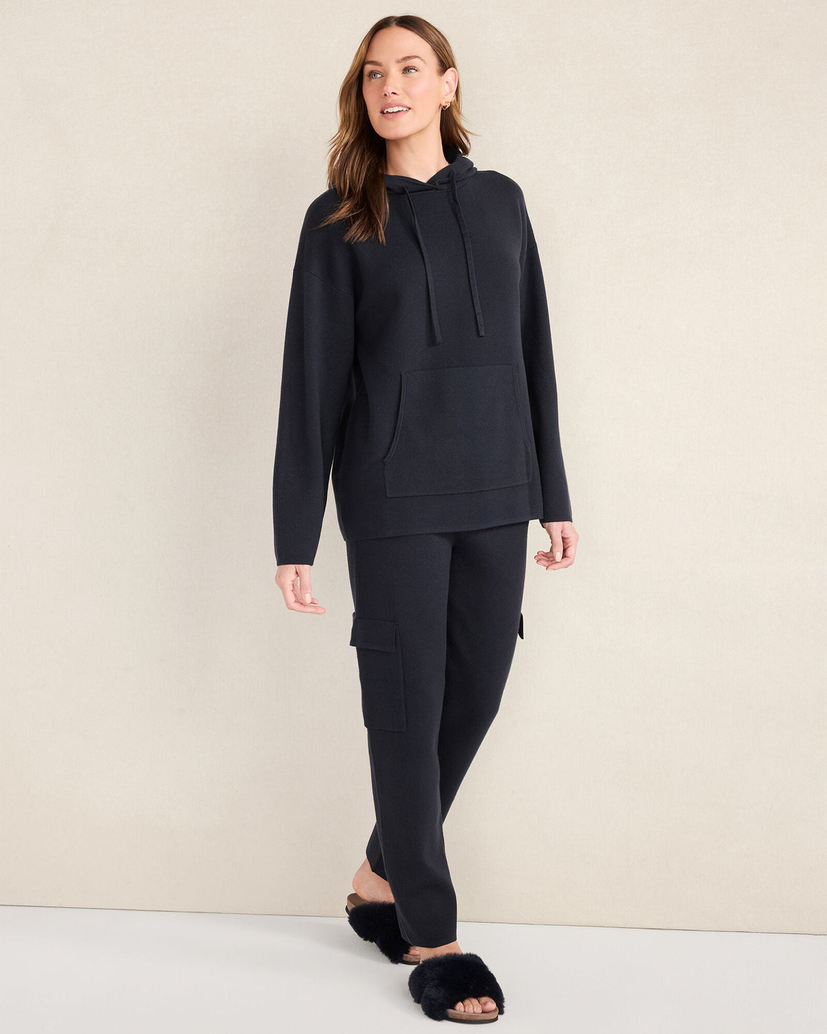Talbots VISCOSE BLEND LONG SLEEVE HOODIE