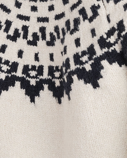 Talbots ORGANIC COTTON BLEND JUNEAU FAIR ISLE CREWNECK SWEATER