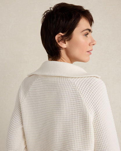 Talbots ORGANIC COTTON CASHMERE WAFFLE PULLOVER