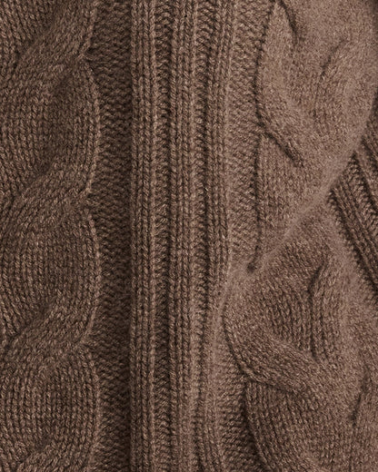 Talbots CASHMERE CABLE MOCKNECK SWEATER