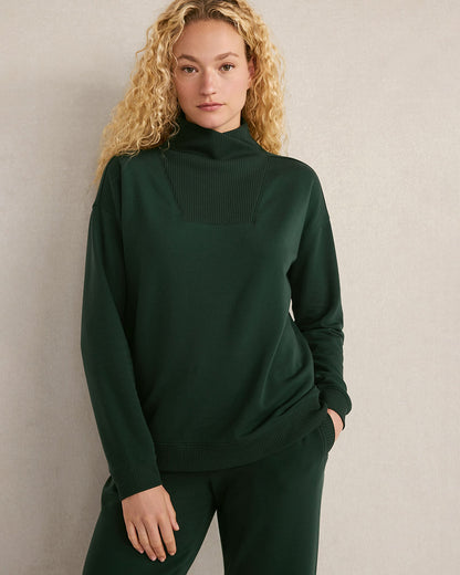 Talbots FLEECE CROSSOVER SWEATSHIRT