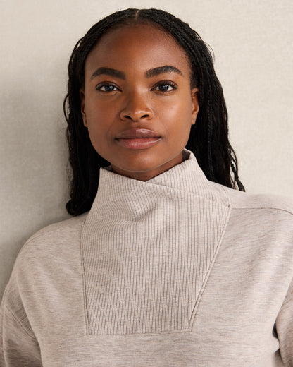 Talbots FLEECE CROSSOVER SWEATSHIRT