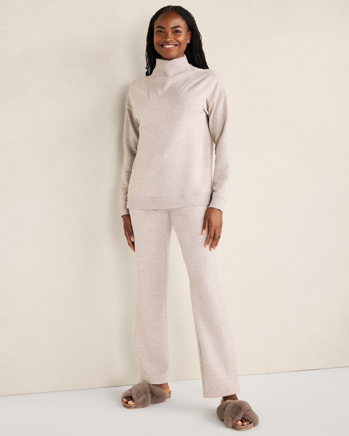 Talbots FLEECE STRAIGHT LEG PANTS