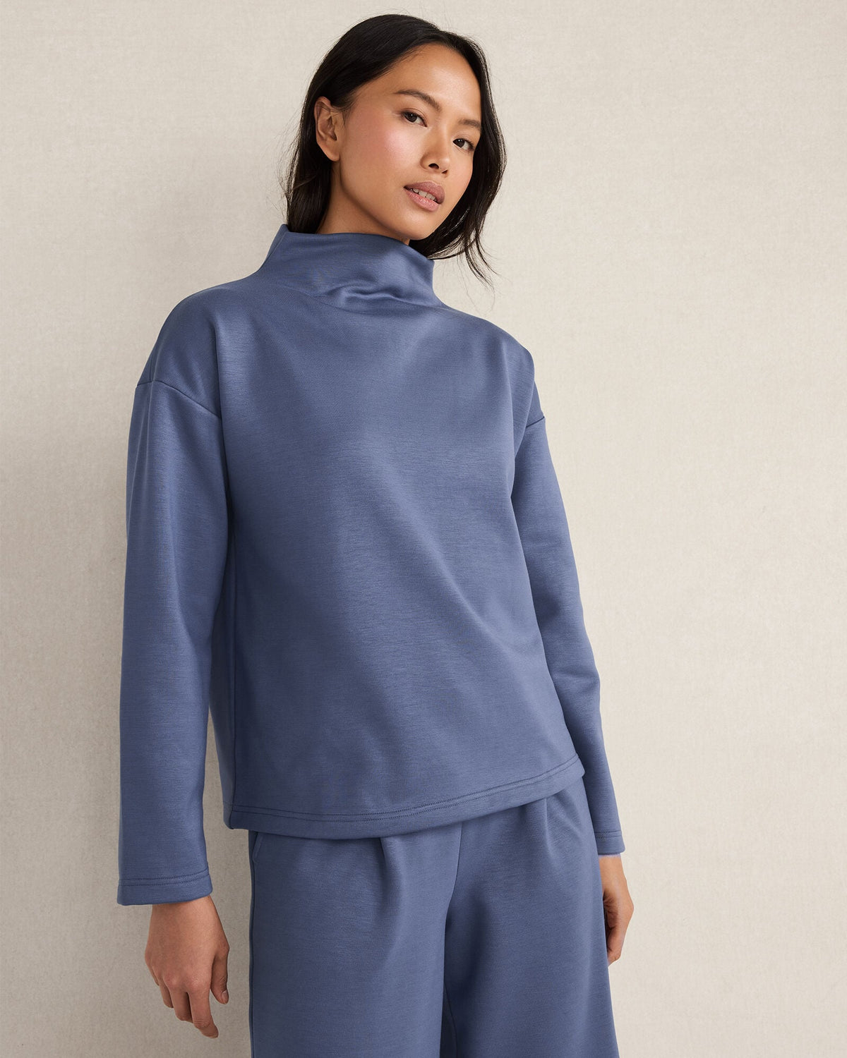 Talbots SOFT-BRUSHED FLEECE FUNNEL NECK PULLOVER
