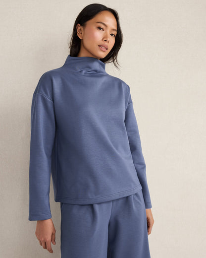 Talbots SOFT-BRUSHED FLEECE FUNNEL NECK PULLOVER