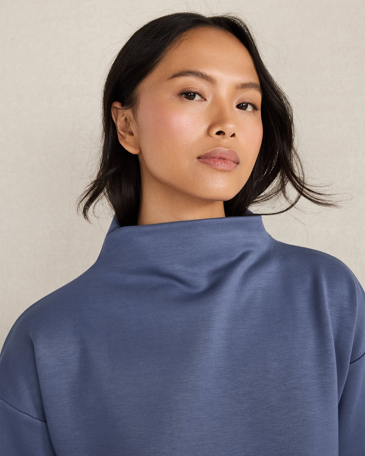 Talbots SOFT-BRUSHED FLEECE FUNNEL NECK PULLOVER