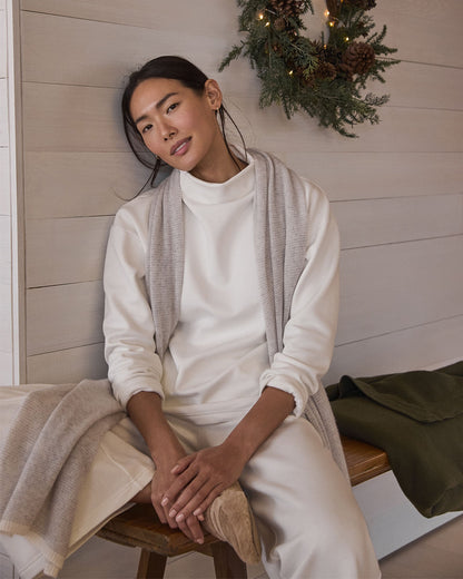 Talbots SOFT-BRUSHED FLEECE FUNNEL NECK PULLOVER