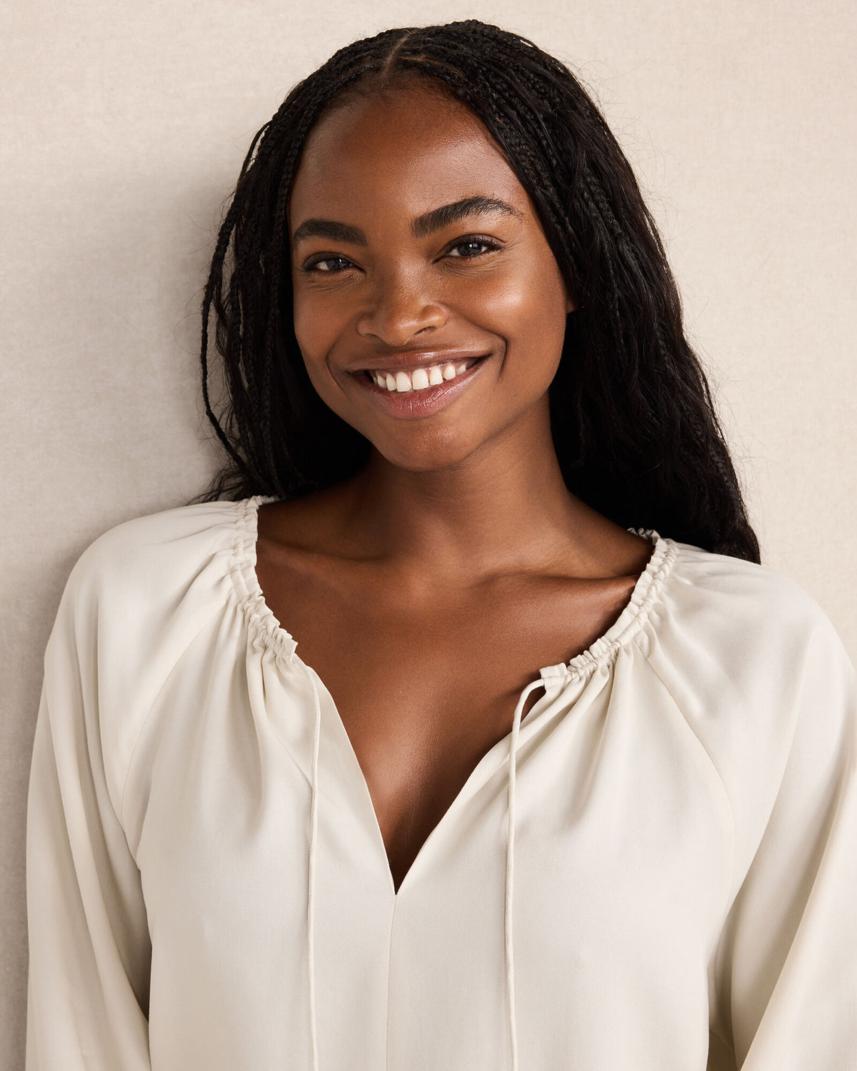 Talbots WASHED SPLIT NECK TOP