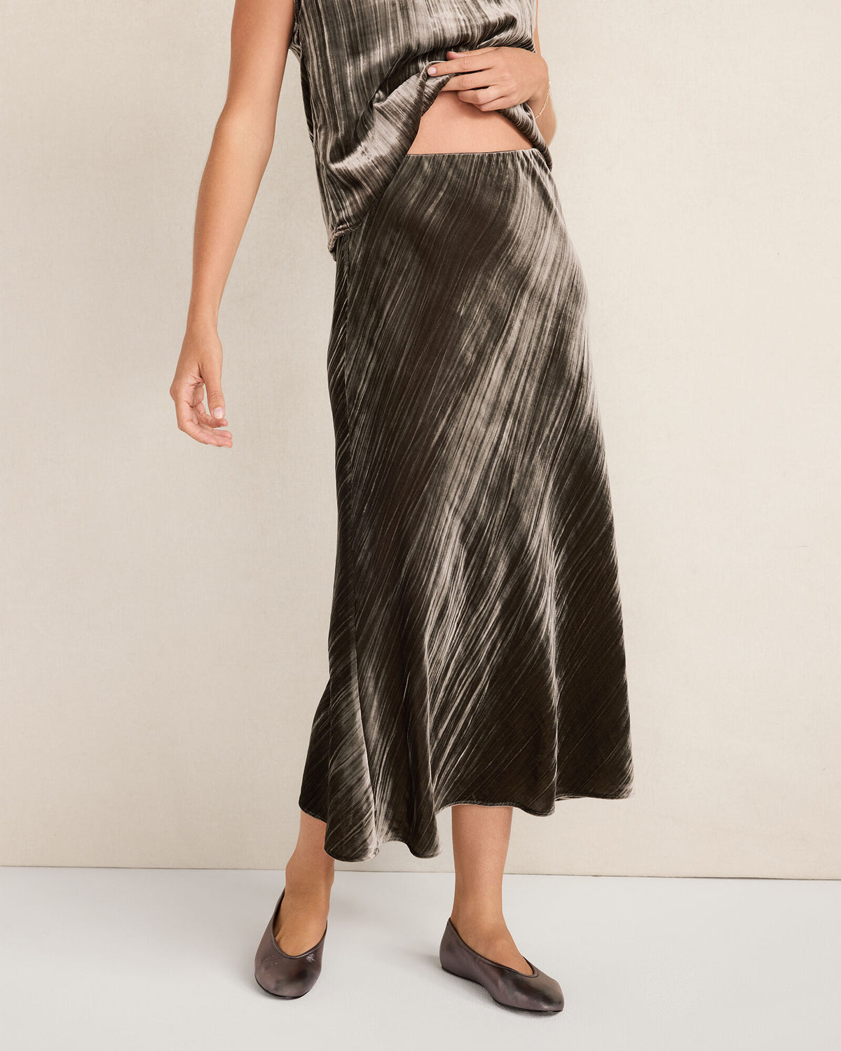 Talbots TEXTURED VELVET MAXI SKIRT