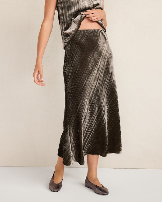 Talbots TEXTURED VELVET MAXI SKIRT