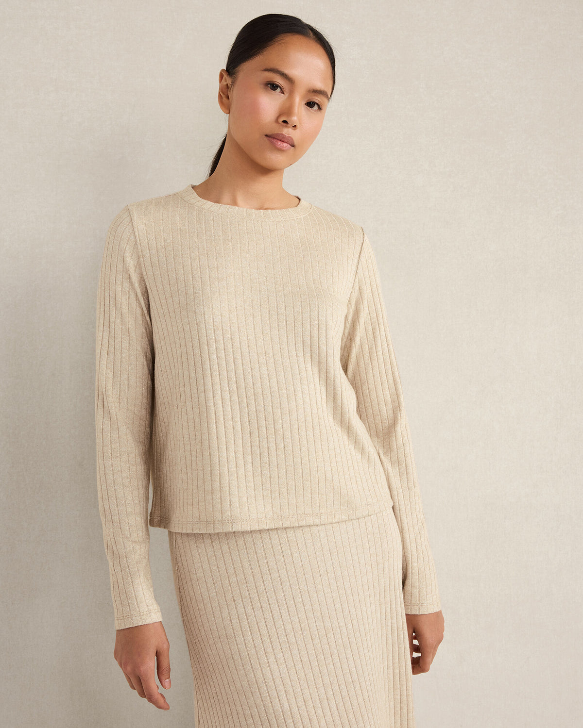 Talbots LUREX RIB KNIT TOP