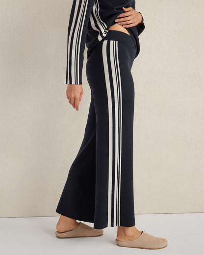 Talbots SPORTY STRIPE STRAIGHT LEG PANTS