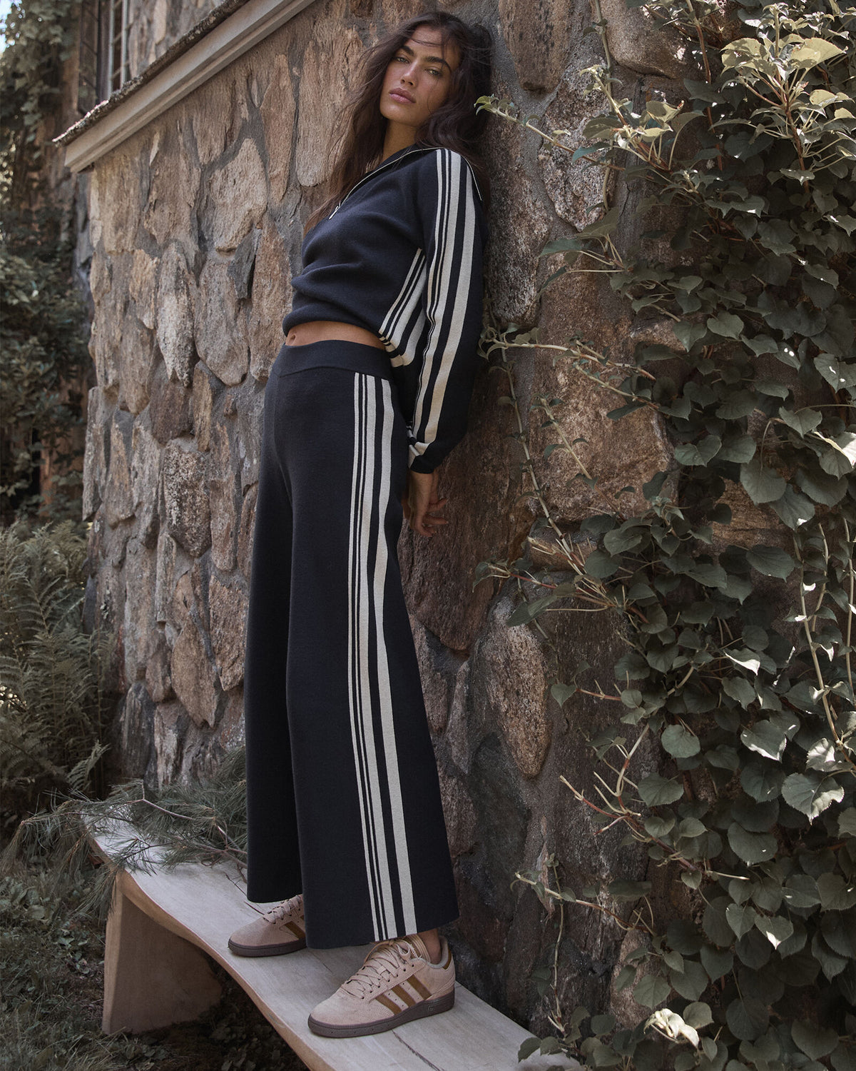 Talbots SPORTY STRIPE STRAIGHT LEG PANTS