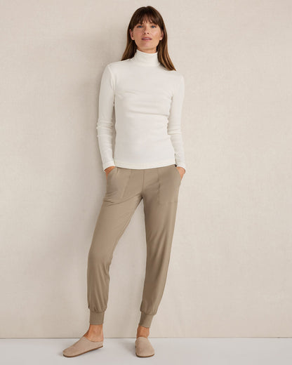 Talbots ORGANIC COTTON MOCKNECK LONG SLEEVE TEE