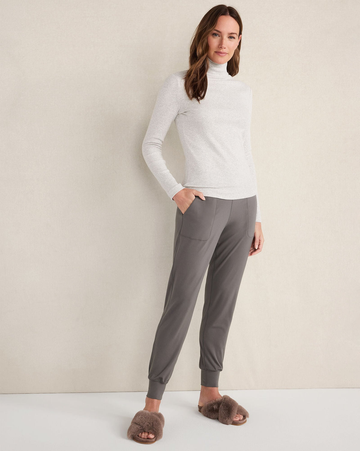 Talbots ORGANIC COTTON MOCKNECK LONG SLEEVE TEE
