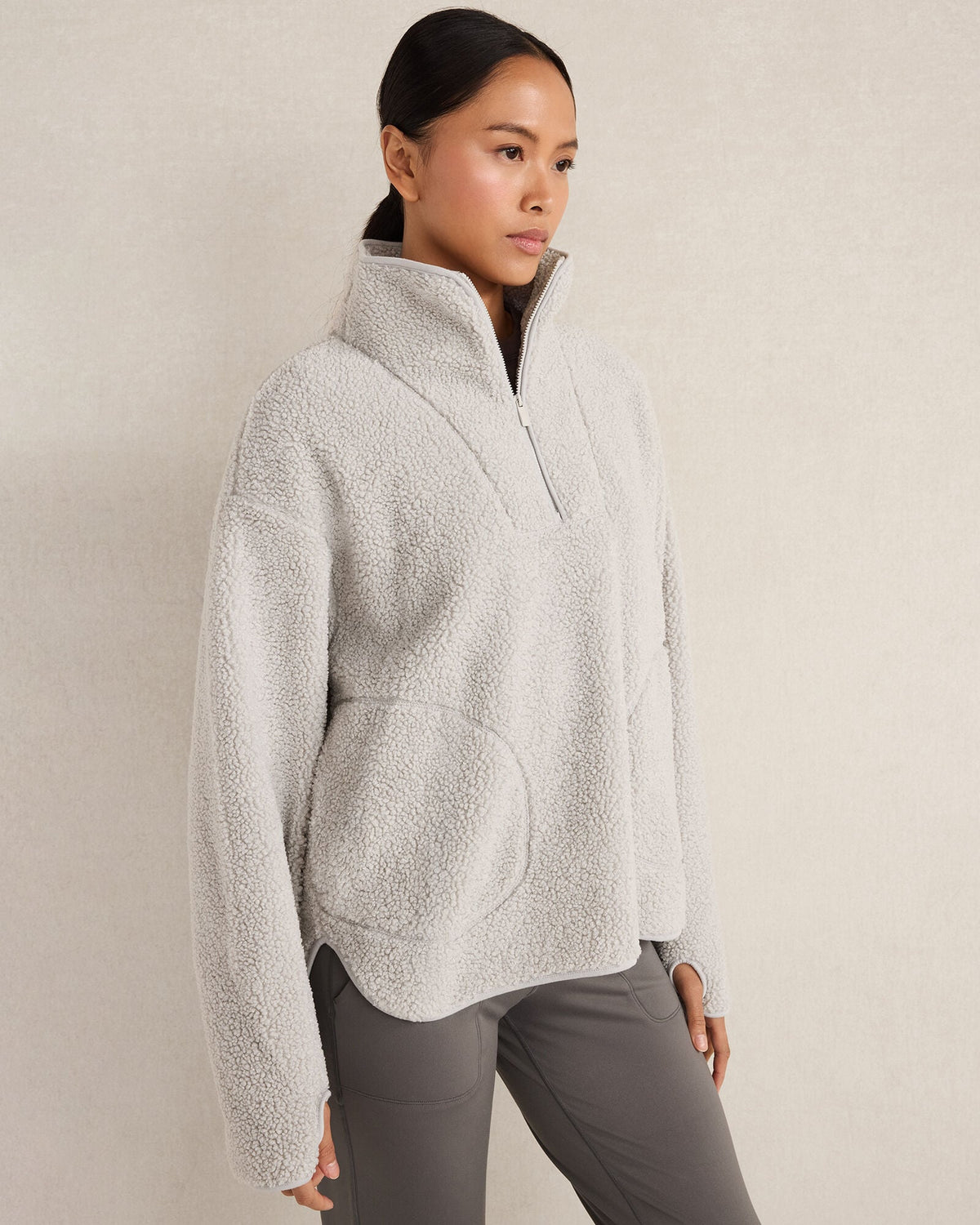 Talbots SHERPA HALF-ZIP MOCKNECK PULLOVER
