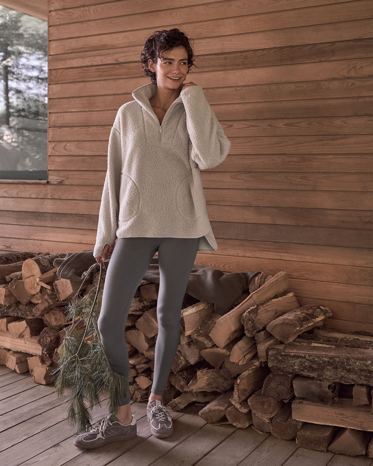 Talbots SHERPA HALF-ZIP MOCKNECK PULLOVER