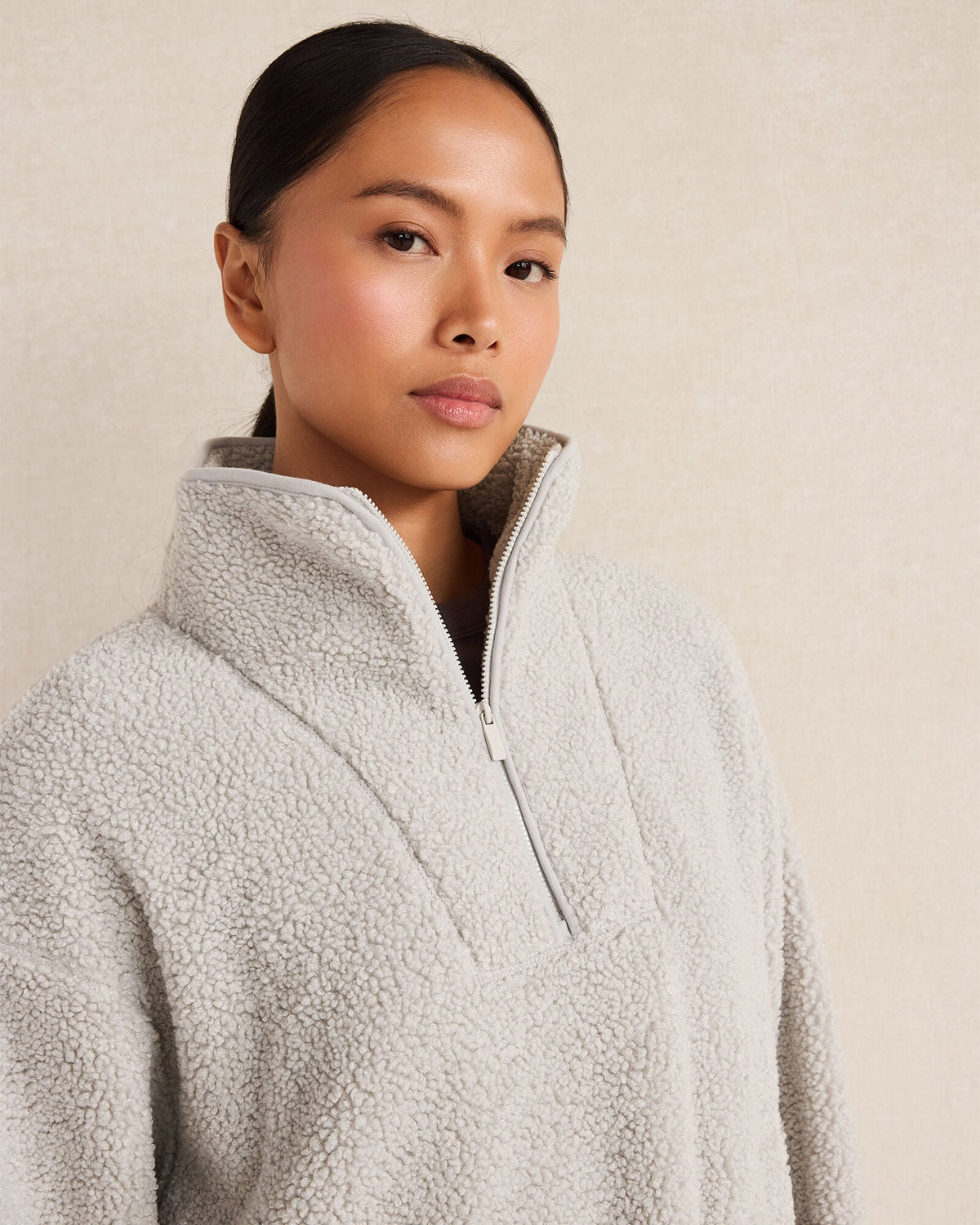Talbots SHERPA HALF-ZIP MOCKNECK PULLOVER