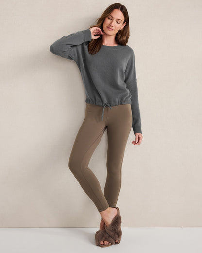 Talbots CASHMERE TIE-FRONT CREWNECK SWEATER