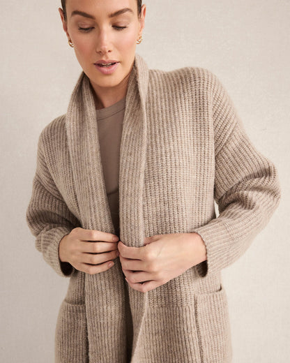 Talbots LOFTY KNIT SHAWL COLLAR CARDIGAN