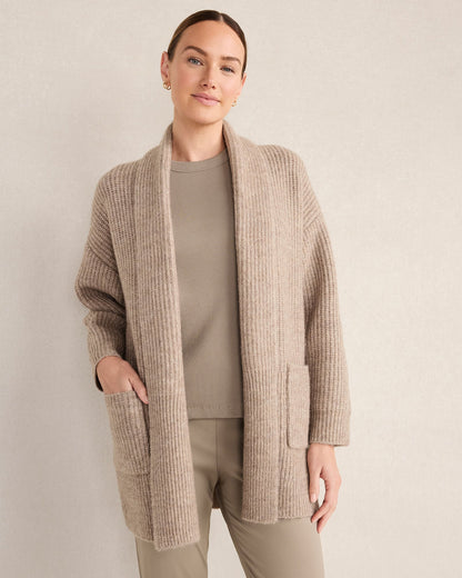 Talbots LOFTY KNIT SHAWL COLLAR CARDIGAN