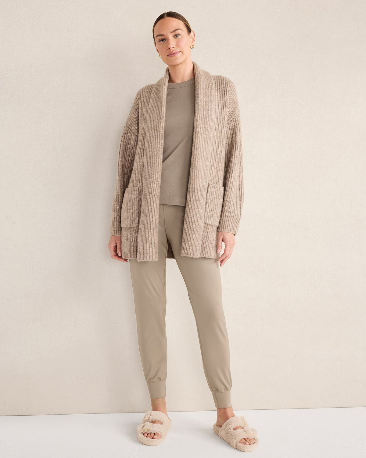 Talbots LOFTY KNIT SHAWL COLLAR CARDIGAN