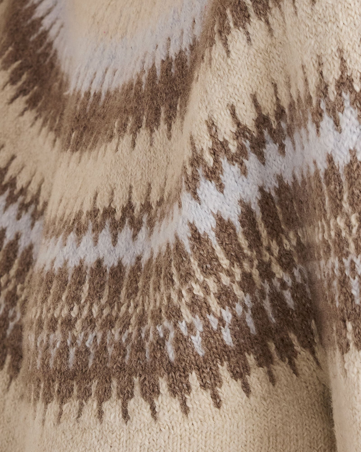 Talbots ORGANIC COTTON BLEND FAIR ISLE CABLE MOCKNECK SWEATER
