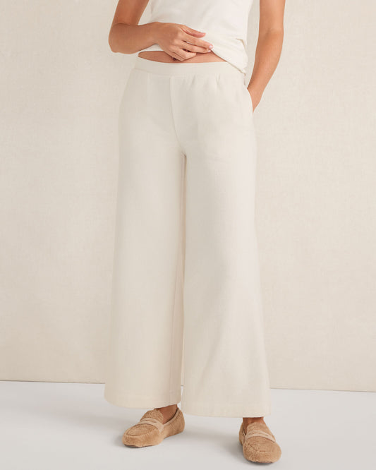 Talbots BRUSHED TERRY WIDE LEG PANTS