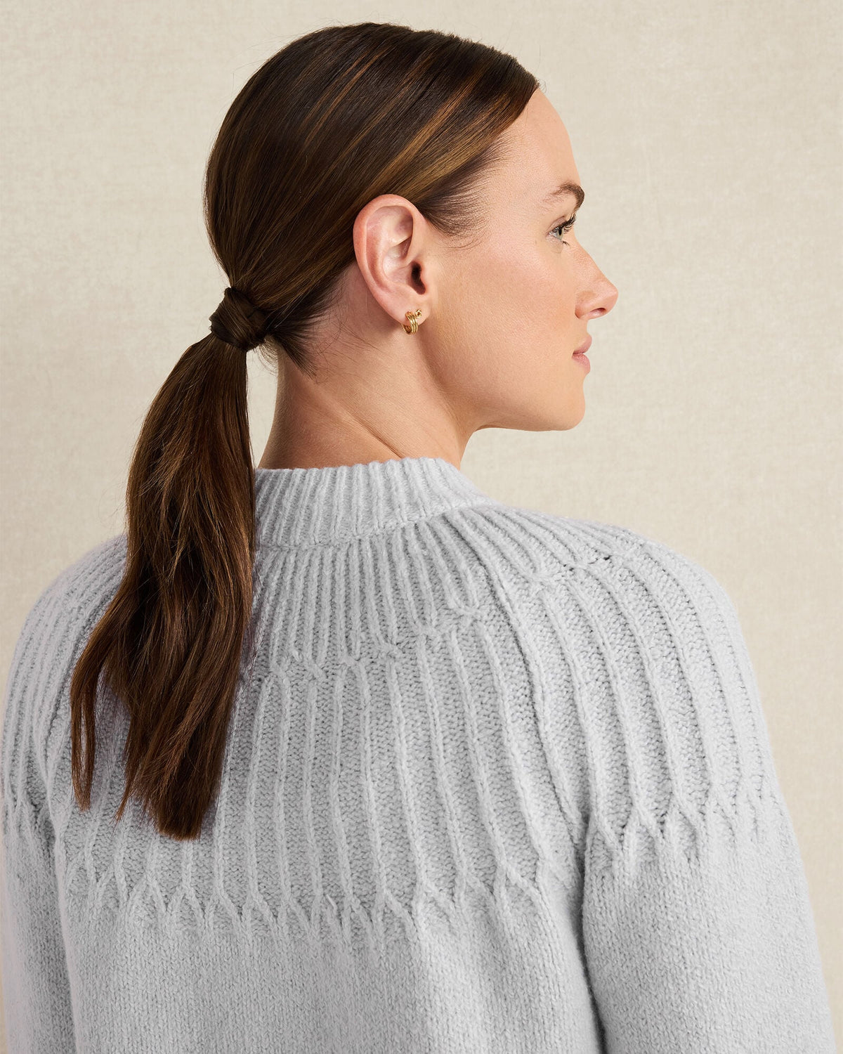 Talbots ORGANIC COTTON BLEND FAIR ISLE STITCH BOMBER