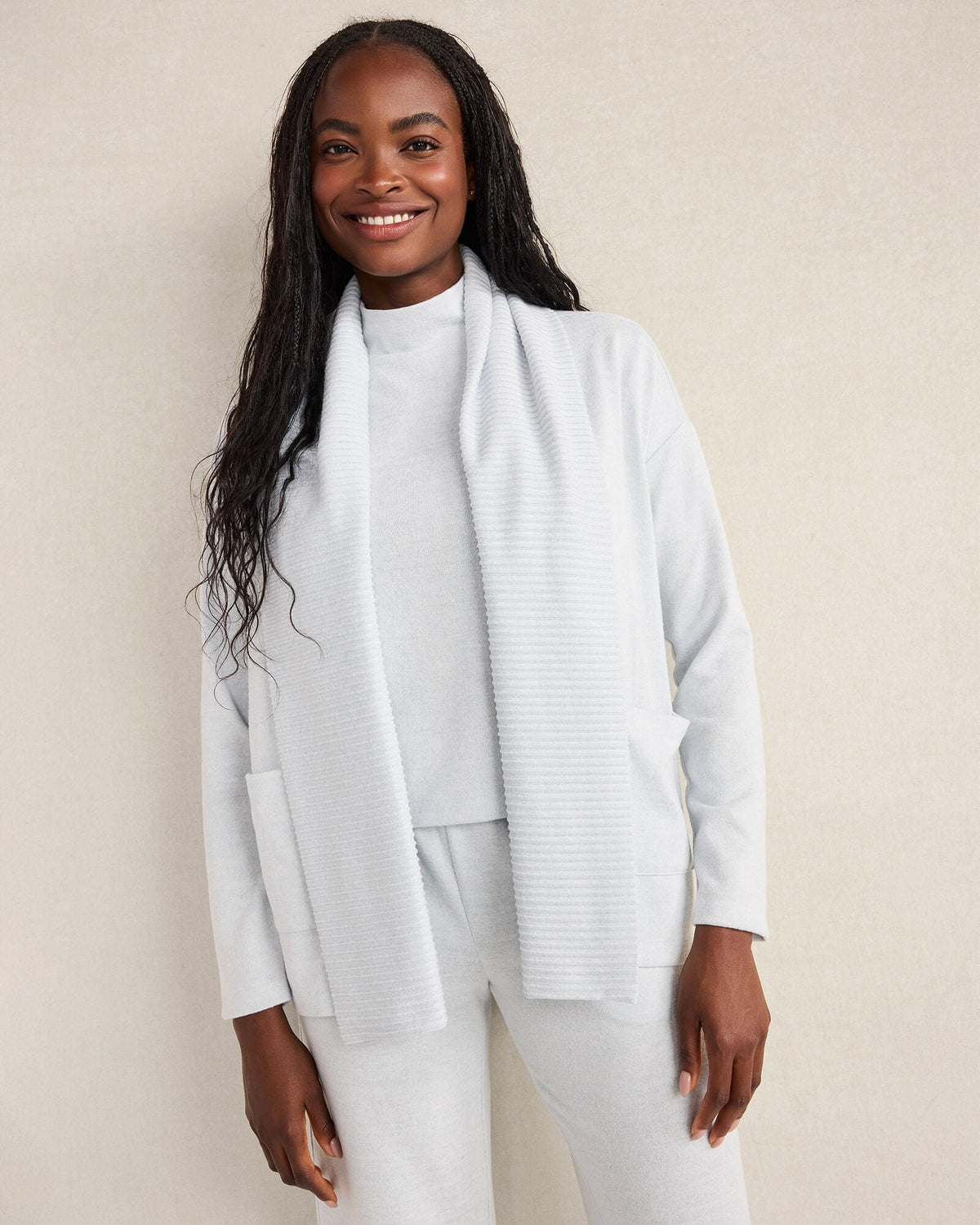 Talbots COZY KNIT OPEN FRONT CARDIGAN