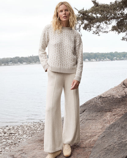 Talbots ORGANIC COTTON BLEND DIAMOND STITCH SWEATER