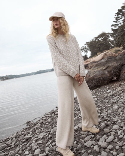 Talbots ORGANIC COTTON BLEND DIAMOND STITCH SWEATER