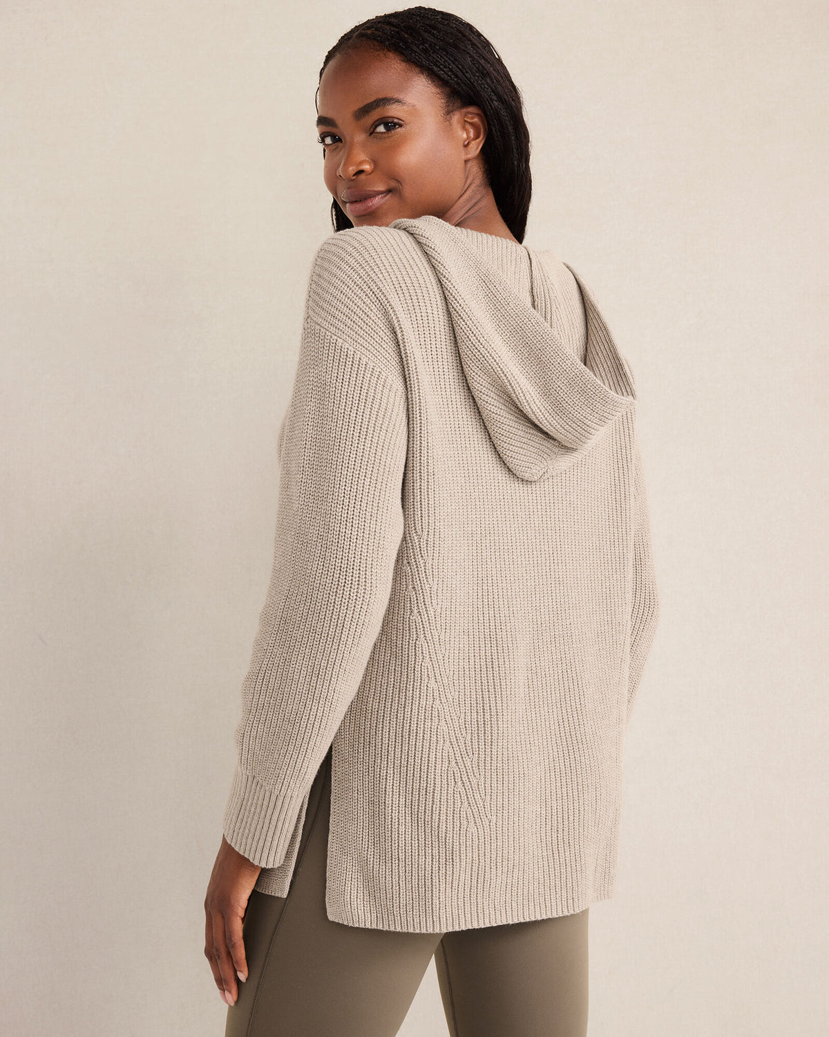 Talbots ORGANIC COTTON CASHMERE SHAKER STITCH HOODIE