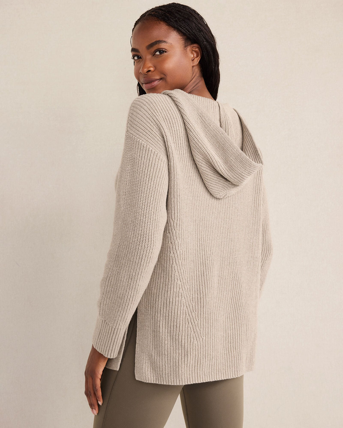 Talbots ORGANIC COTTON CASHMERE SHAKER STITCH HOODIE