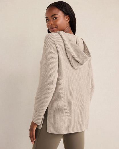 Talbots ORGANIC COTTON CASHMERE SHAKER STITCH HOODIE