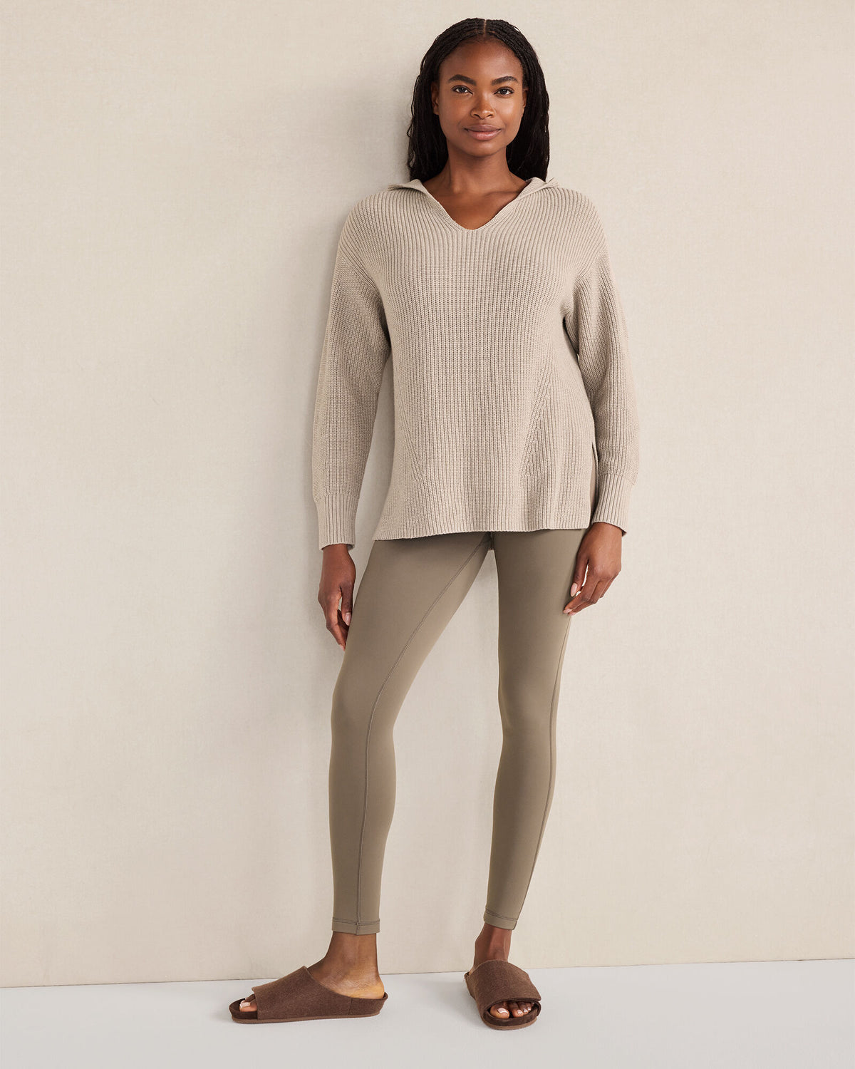 Talbots ORGANIC COTTON CASHMERE SHAKER STITCH HOODIE