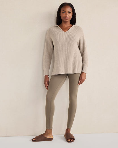 Talbots ORGANIC COTTON CASHMERE SHAKER STITCH HOODIE