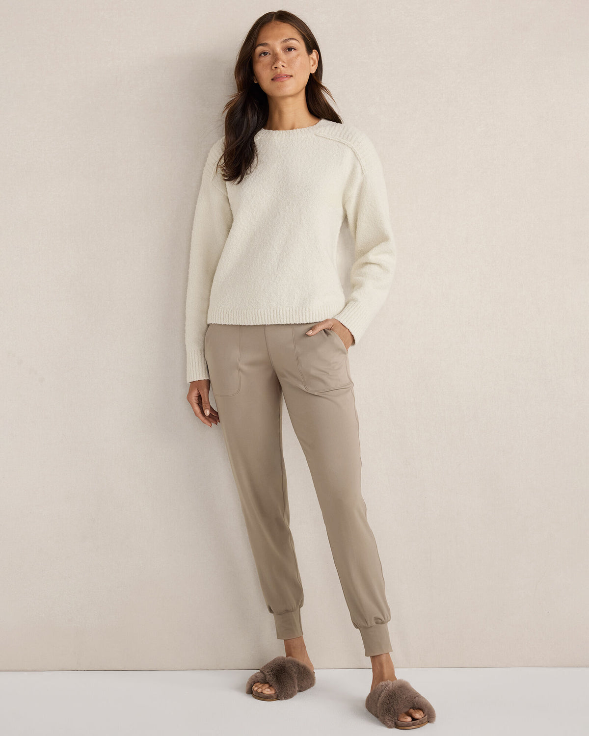 Talbots BOUCLE CREWNECK SWEATER