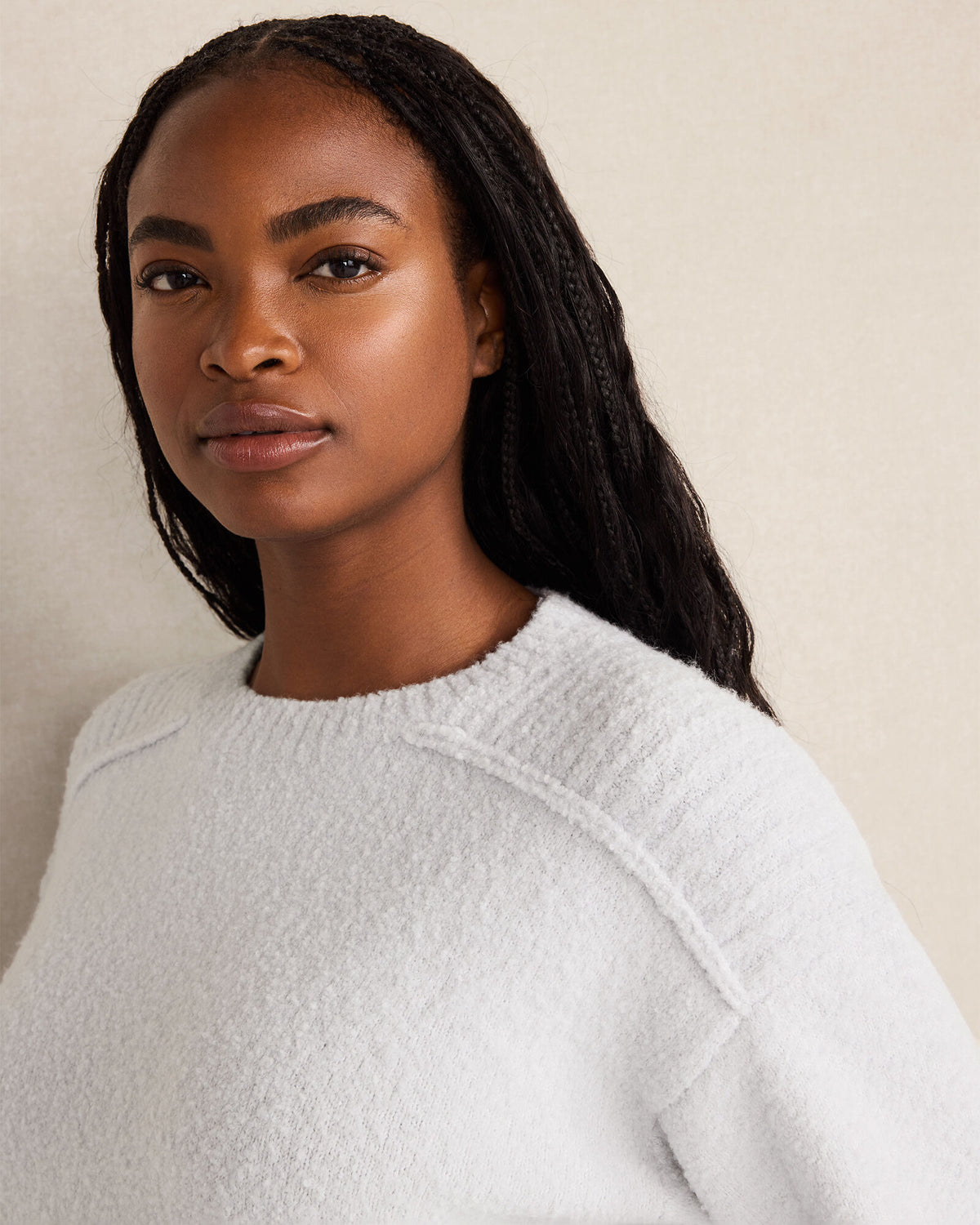 Talbots BOUCLE CREWNECK SWEATER
