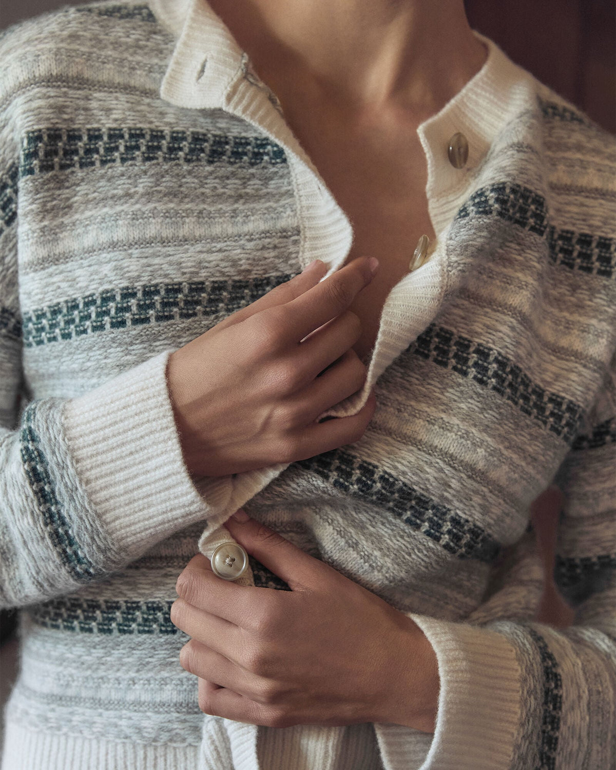 Talbots WOOL BLEND FAIR ISLE CARDIGAN
