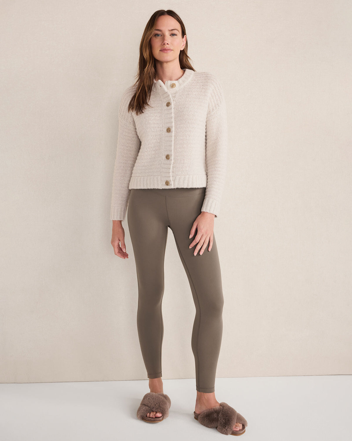 Talbots MERINO WOOL CASHMERE LINK STITCH CARDIGAN