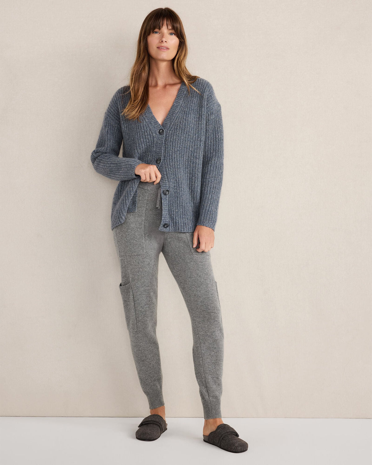 Talbots MARLED CASHMERE CARDIGAN