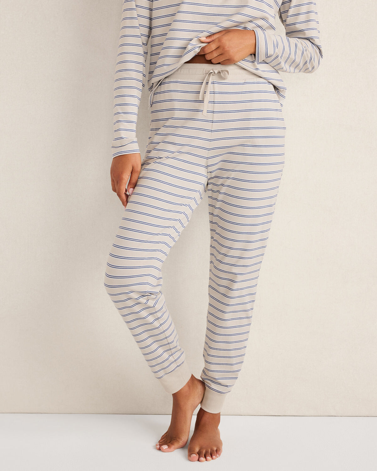 Talbots ORGANIC COTTON JERSEY STRIPE JOGGERS