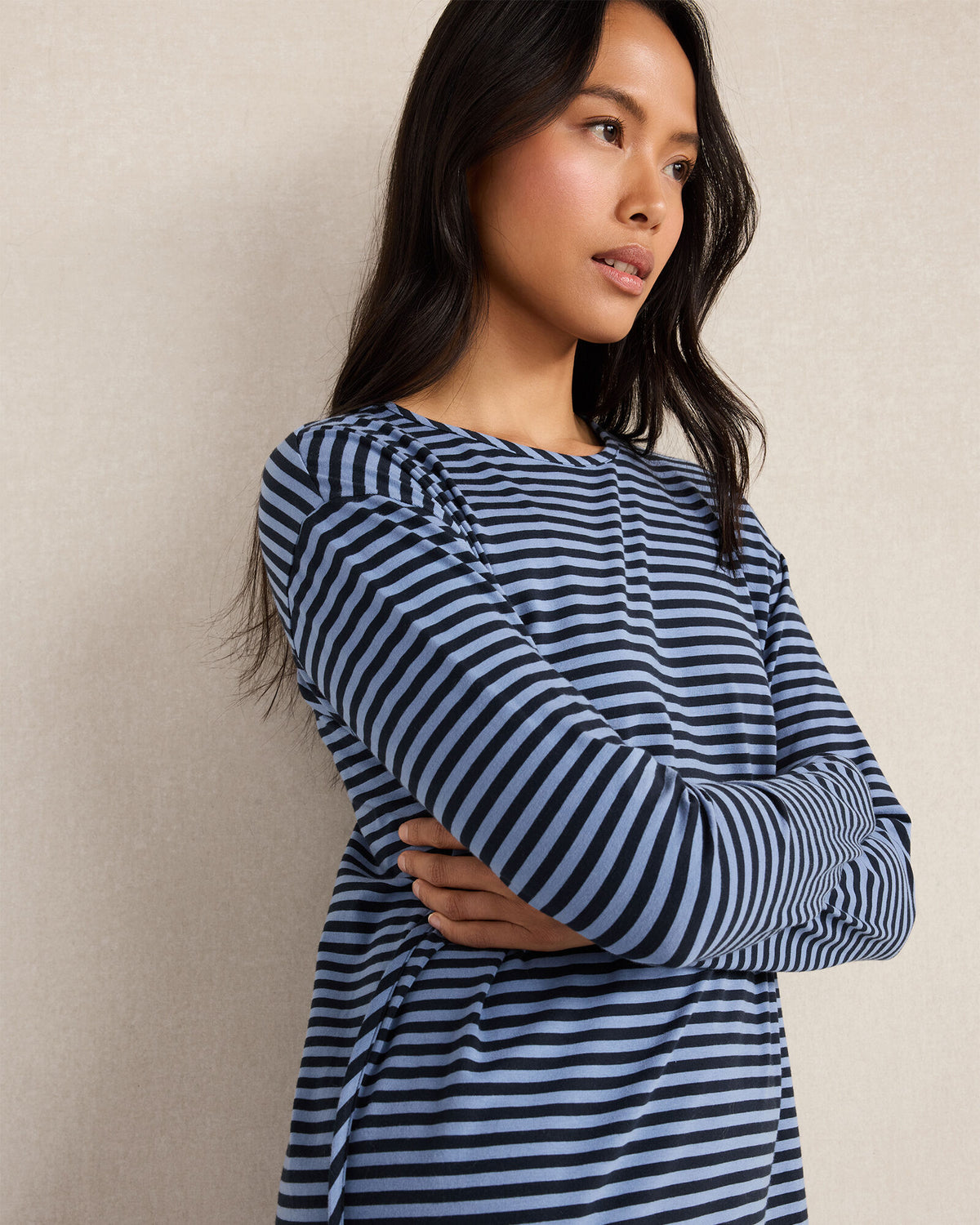 Talbots ORGANIC COTTON JERSEY BOLD STRIPE SLEEP DRESS