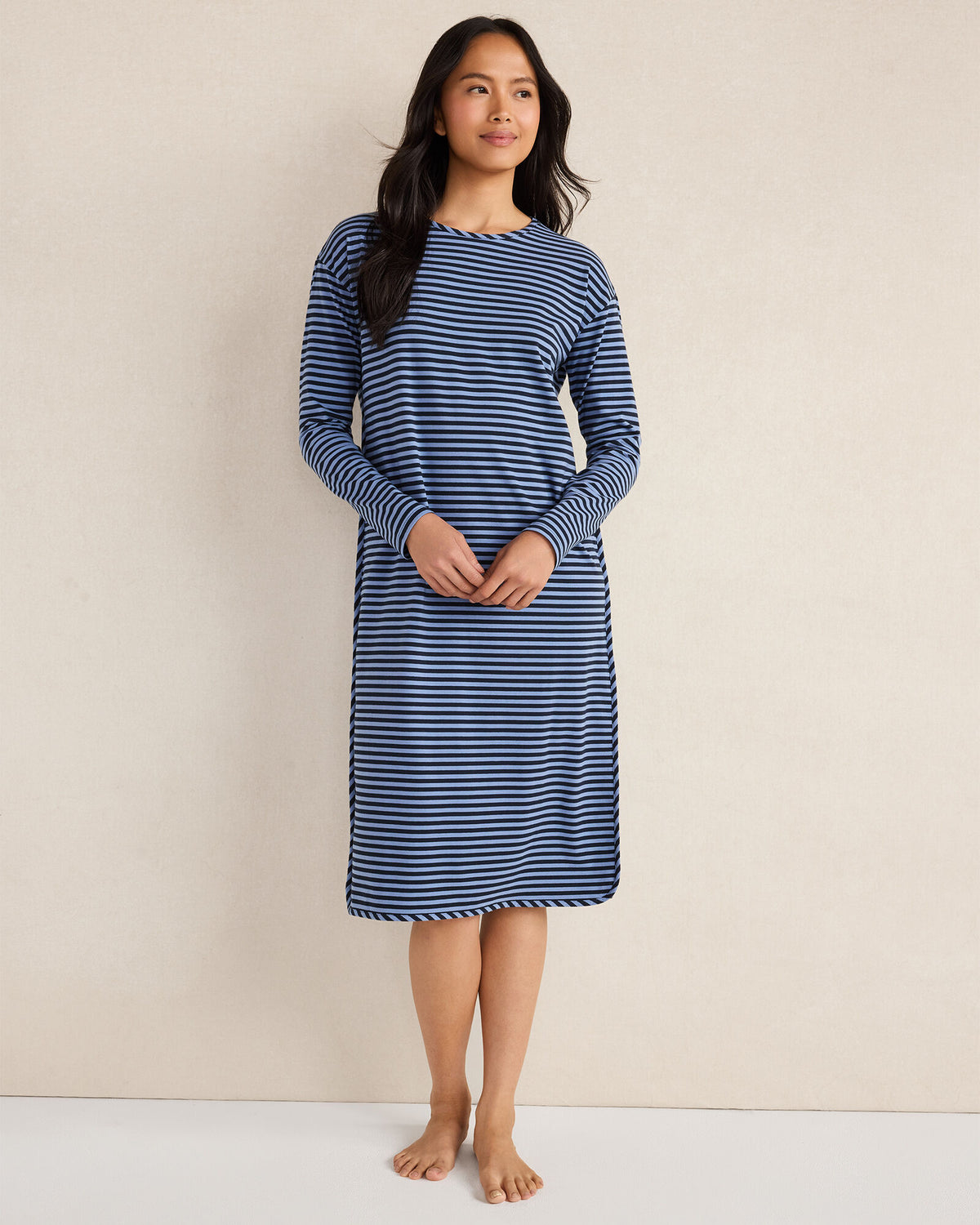 Talbots ORGANIC COTTON JERSEY BOLD STRIPE SLEEP DRESS