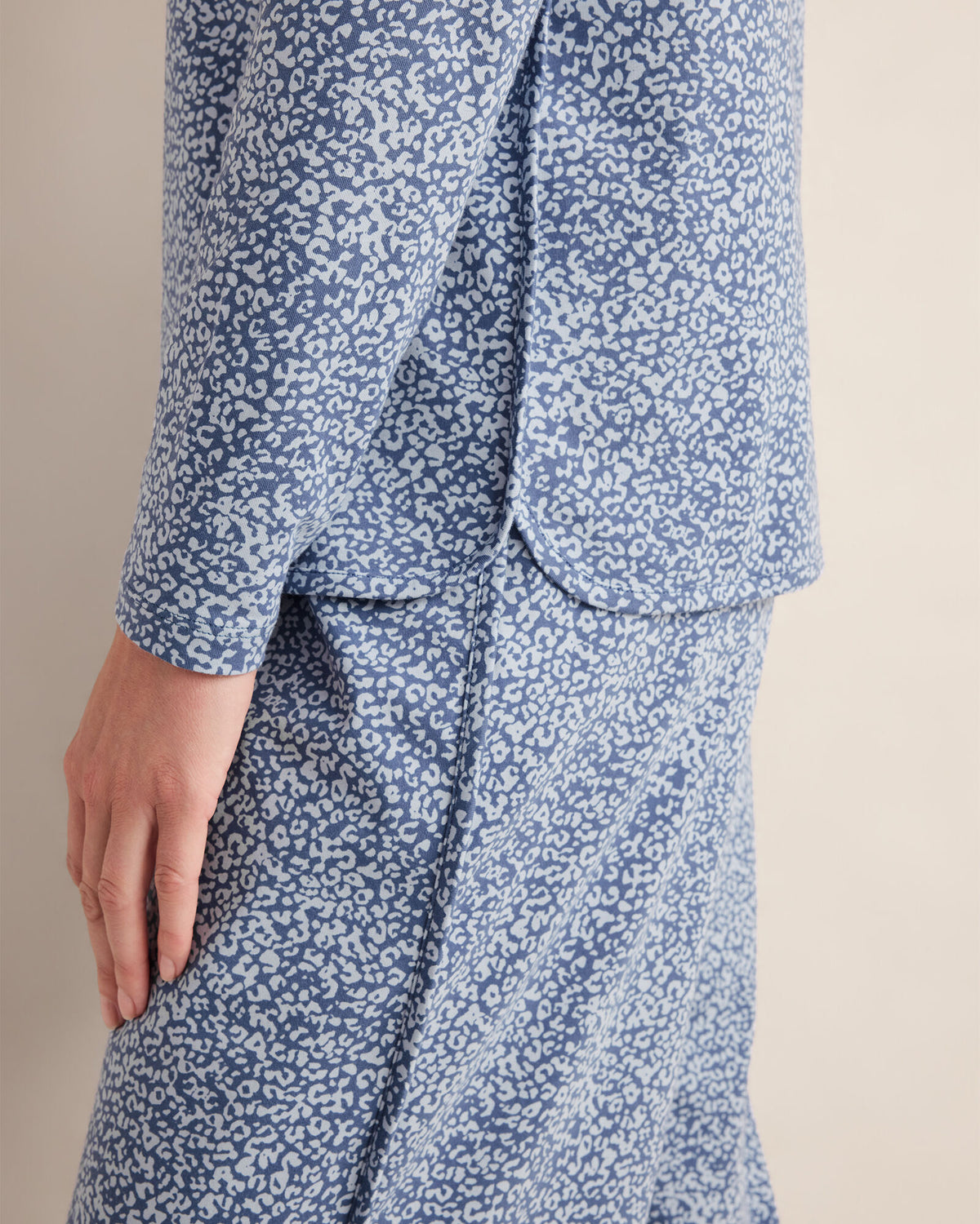Talbots ORGANIC COTTON JERSEY ANIMAL PRINT PAJAMA TOP