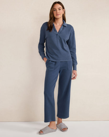 Talbots ORGANIC COTTON WAFFLE STRAIGHT LEG PANTS