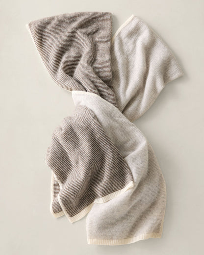 Talbots FEATHERWEIGHT CASHMERE STRIPED SCARF