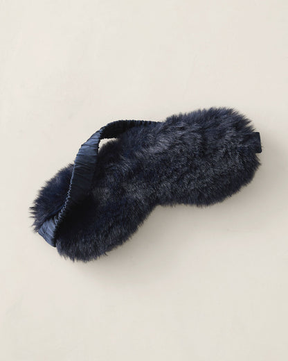 Talbots FAUX FUR + SILK EYE MASK