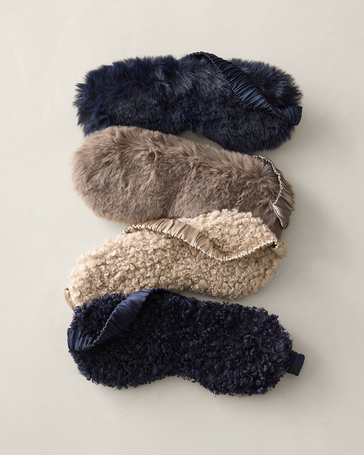 Talbots FAUX FUR + SILK EYE MASK